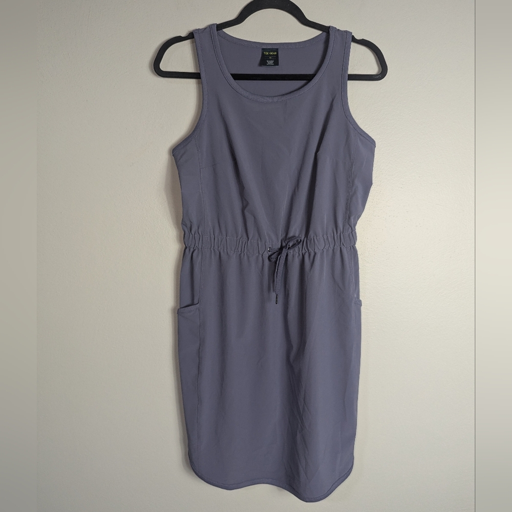XS Tek Gear Purple Athletic Drawstring Waist Sleeveless Dress